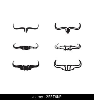 Bull logo and symbols vector template icons app Stock Vector
