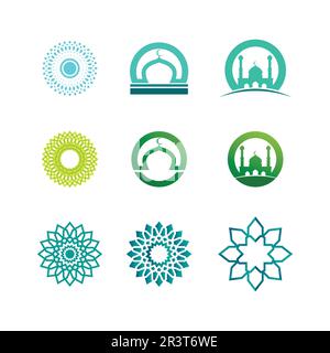 arabian Mandala logo design vector template Stock Vector