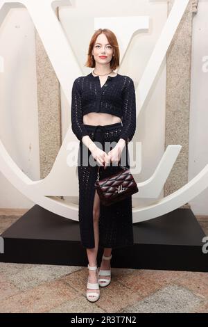 21metgala on X: Emma Stone attends the photocall ahead of the Louis Vuitton  Cruise Show 2024.  / X