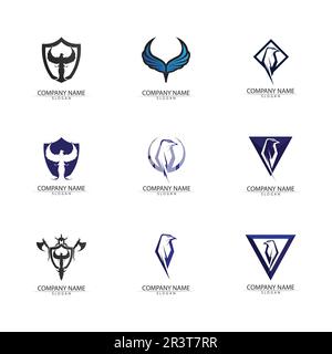 Falcon Eagle Bird Logo Template Vector Icon Stock Vector