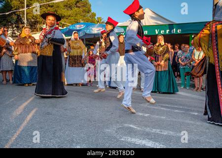 ball pagès, tipica danza ibicenca, Portinax, Ibiza, balearic islands, Spain. Stock Photo