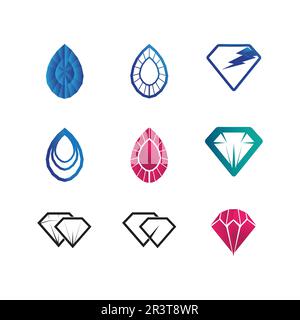 Diamond Logo Template vector icon illustration design Stock Vector