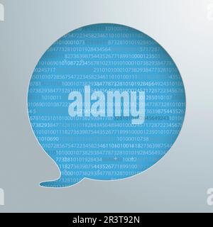 Speech Bubble Hole Algorithm Stock Photo