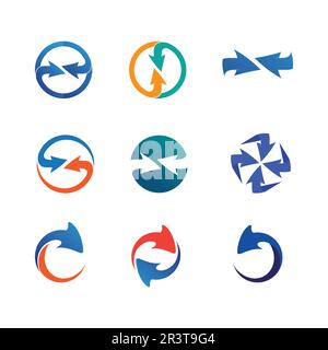 Arrow vector illustration icon Logo Template design Stock Vector