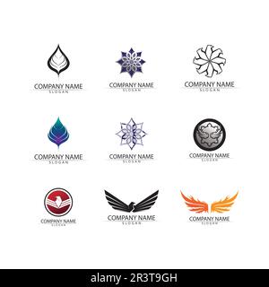 Falcon Eagle Bird Logo Template Vector Icon Stock Vector