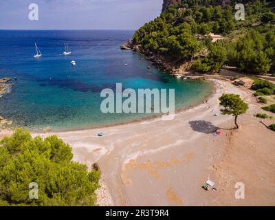 Cala Tuent, municipio de Escorca, Paraje natural de la Serra de Tramuntana, Mallorca, balearic islands, Spain. Stock Photo