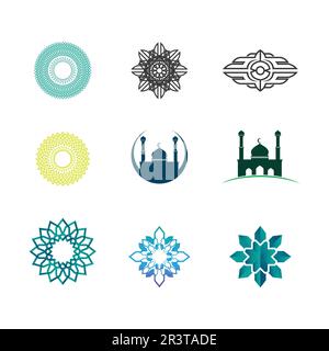 arabian Mandala logo design vector template Stock Vector