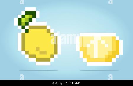 Collection Pixel Fruits Including Apple Pear Stock Vector (Royalty Free)  1349102360