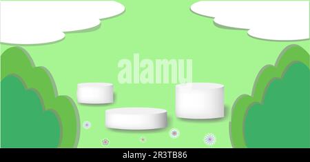 3d background podium geometric platform, for advertising cosmetic products on the podium 3d. EPS10 vector. Stock Vector