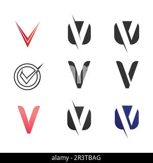 V Letter Logo Template vector icon illustration Stock Vector