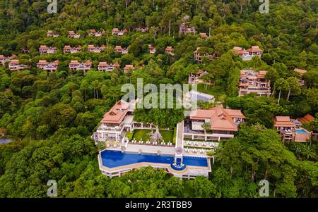 Koh Lanta Thailand, 5 star luxury hotel in the rainforest with private pool villa, Pimalai resort Stock Photo