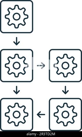Workflow icon. Monochrome simple sign from collaboration collection. Workflow icon for logo, templates, web design and infographics. Stock Vector