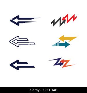 Arrow vector illustration icon Logo Template design Stock Vector