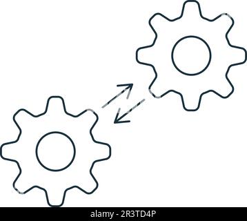 Operation icon. Monochrome simple sign from collaboration collection. Operation icon for logo, templates, web design and infographics. Stock Vector
