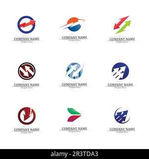 Arrow vector illustration icon Logo Template design Stock Vector