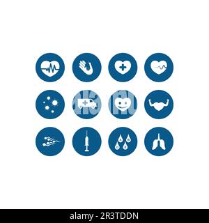 virus,coronavirus, Bacteria, Germs and Microbe isolated on white background. Vector Icon Illustration Stock Vector