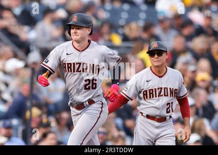 Arizona Diamondbacks' Pavin Smith rounds the bases after his two-run home  run during the second inning of a baseball game against the Detroit Tigers,  Sunday, June 11, 2023, in Detroit. (AP Photo/Carlos