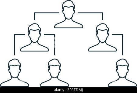 Team organization icon. Monochrome simple sign from collaboration collection. Team organization icon for logo, templates, web design and infographics. Stock Vector