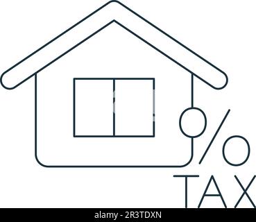 Property taxes icon. Monochrome simple sign from common tax collection. Property taxes icon for logo, templates, web design and infographics. Stock Vector