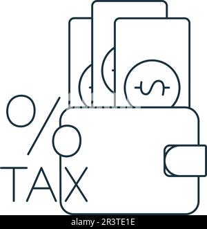 Salary tax icon. Monochrome simple sign from common tax collection. Salary tax icon for logo, templates, web design and infographics. Stock Vector