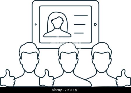Subscribers icon. Monochrome simple sign from blogging collection. Subscribers icon for logo, templates, web design and infographics. Stock Vector