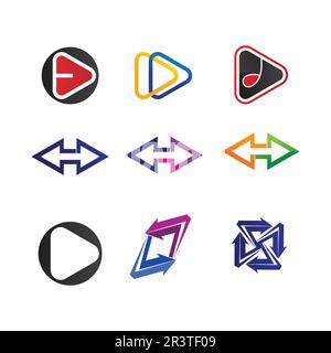 Abstract letter A and Arrow head logo design vector illustration Stock ...