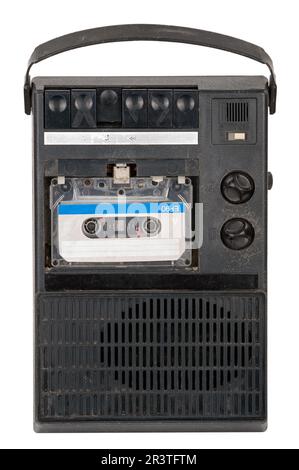 Vintage portable stereo cassette recorder from 80s Stock Photo - Alamy