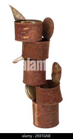 Rusty cans Stock Photo