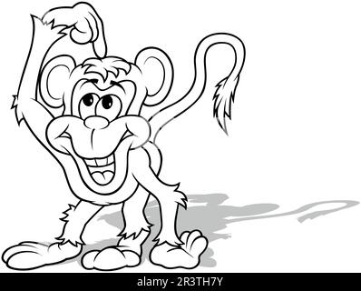 Cool Monkey Cartoon Free PNG Image｜Illustoon