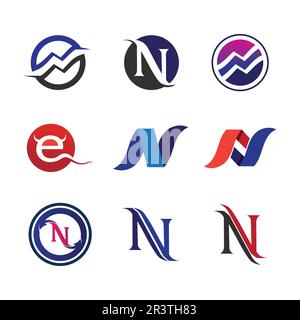 N Letter Logo Template vector icon illustration design Stock Vector