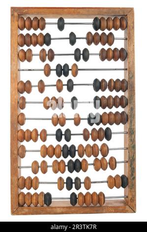 Old wooden abacus Stock Photo