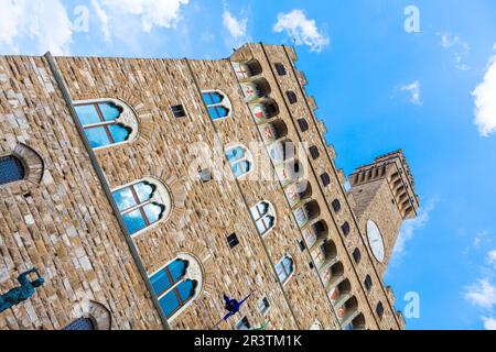 The main landmark of Florence. This massive, Romanesque, fortress-palace is among the most impressive town halls of Tuscany Stock Photo