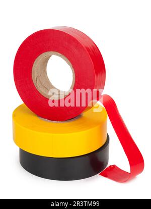 Multicolored insulating tapes roll Stock Photo