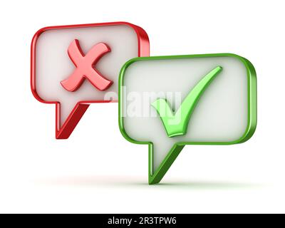 Yes - No speech bubbles Stock Photo