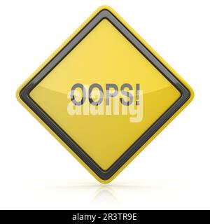 Road Sign - Oops Stock Photo