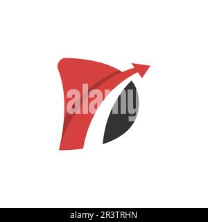 Initial Letter D with Arrow Logo Design Template. Arrow letter d icon design template vector image Stock Vector