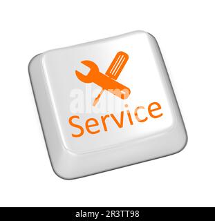 Service Button Stock Photo