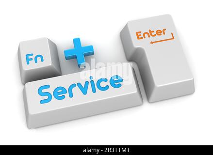 Service Button Stock Photo