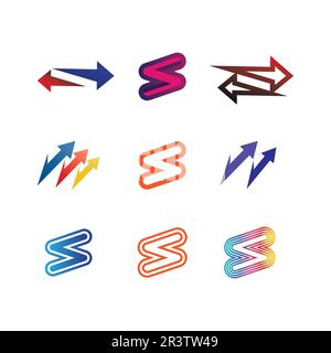 Arrow vector illustration icon Logo Template design Stock Vector