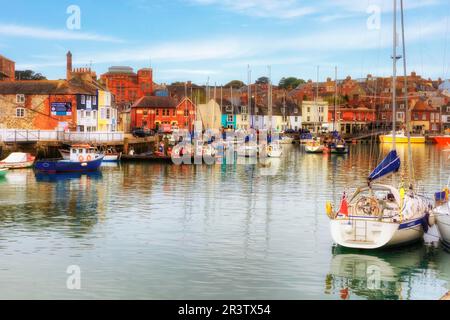 Historic Harbour, Weymouth, Dorset, United Kingdom Stock Photo