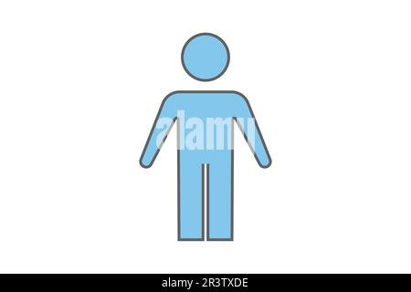Man icon. Two tone icon style design. Simple vector design editable Stock Vector