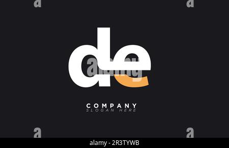 DE Alphabet letters Initials Monogram logo Stock Vector