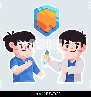 world immunization vaccination medical immunity injection health care people sickness Stock Vector