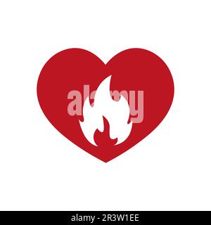 Cute heart illustration with conceptual icon Stock Vector