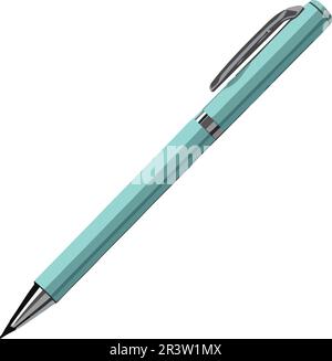 Sharp metal ballpoint pen creates precise drawing Stock Vector Image ...