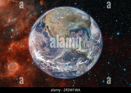 Earth. Solar system. Awesome print for wallpaper. Elements of this image furnished by NASA Stock Photo