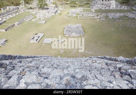 Mayapan, the last of the great Mayan cities, was built as a smaller copy of nearby Chichen Itza, also in Yucatan, Mexico Stock Photo