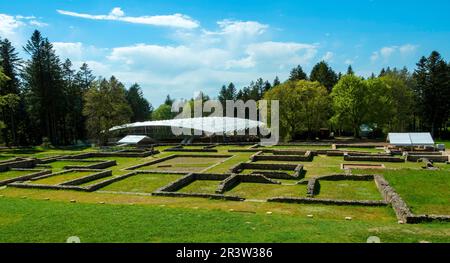 Saint Leger sous Beuvray Oppidum of Bibracte, capital of Eduens. Archaeological site on Mont Beuvray. Saone et Loire. Morvan. Bourgogne . France Stock Photo