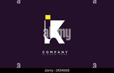 IK Alphabet letters Initials Monogram logo Stock Vector