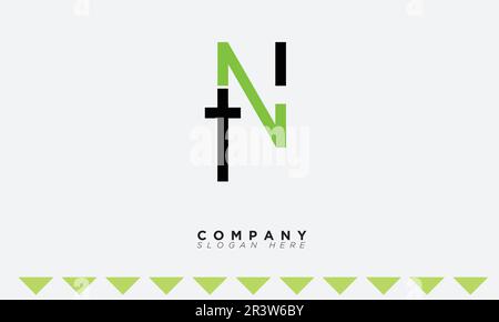 TN Alphabet letters Initials Monogram logo Stock Vector